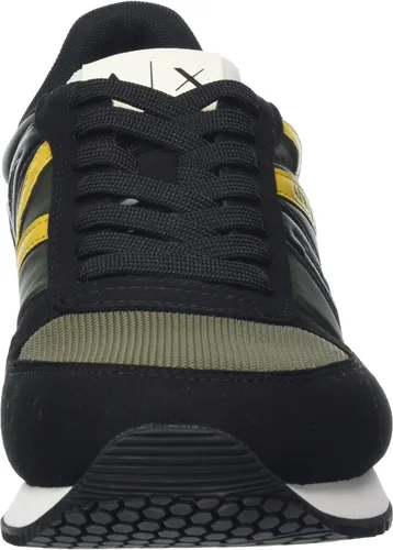 Vista 2 de AX ARMANI EXCHANGE Zapatos deportivos de cuero con logotipo para hombre Blanco