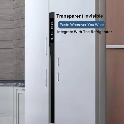 Vista 2 de Parachoques transparentes para muebles 4 unidades (2 largas y 2 cortas) - Almohadillas de pared protectoras de goma de silicona con respaldo