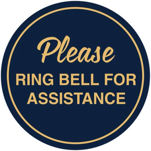 Vista 20 de Signs ByLITA Circle Please Ring Bell For Assistance - Letrero de pared o puerta Fácil instalación Letrero de recepción de recepción