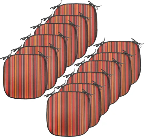 Vista 153 de Ambesonne Flamingo - Cojín de asiento para silla, diseño de fantasía exótica con elementos de vida silvestre hawaiana en colores pastel, acolchado
