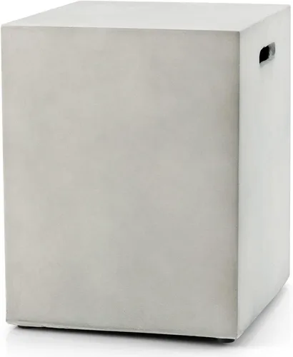 Vista 11 de Giantex Mesa escondida de tanque para exteriores, cubierta de tanque de propano para tanque de gas propano estándar de 20 libras, mesa auxiliar