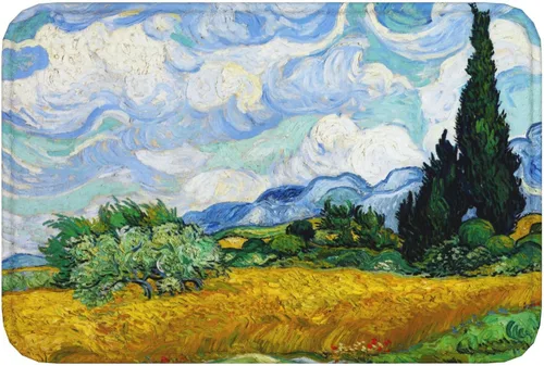 Vista 10 de INVIN ART Claude Monet Water Lilies Non-Slip Door Mat Art Decor
