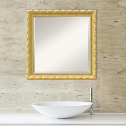 Vista 5 de Amanti Art Bathroom Mirror for Over Sink, Vanity Mirror, Wood Frame, Hangs Horizonally and Vertically, Bathroom Wall Decor, Beveled Edge