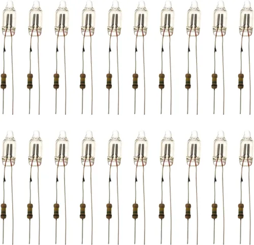Vista 12 de Othmro 100 bombillas LED AC 220 V F5 5 × 0.512 in luz roja brillante bombillas de neón lámparas indicadoras duraderas bombillas de neón brillantes