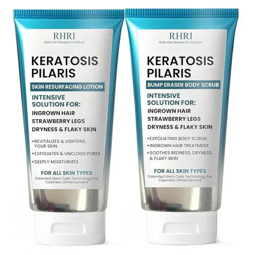 Vista 8 de Tratamiento de queratosis pilaris Loción de queratosis pilaris con 10% AHA Exfoliación suave para piernas de fresa, KP y pelos encarnados