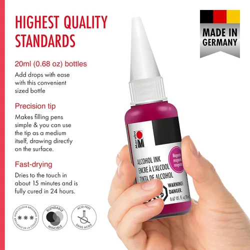 Vista 3 de Marabu Juego de tinta de alcohol, 0.7 fl oz, juego de flores