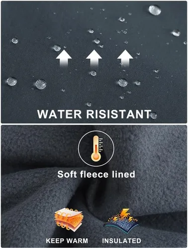 Vista 4 de Dizoboee Pantalones de nieve para niños, impermeables, con forro polar, cálidos, aislados, para invierno y exteriores, pantalones de senderismo
