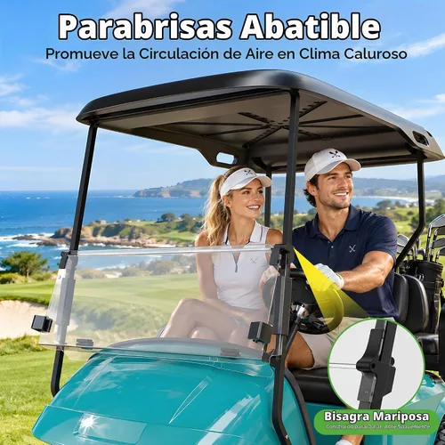 Vista 7 de 10L0L Golf Cart Windshield for EZGO TXT Gas and Electric 1995-up,5MM Transparente