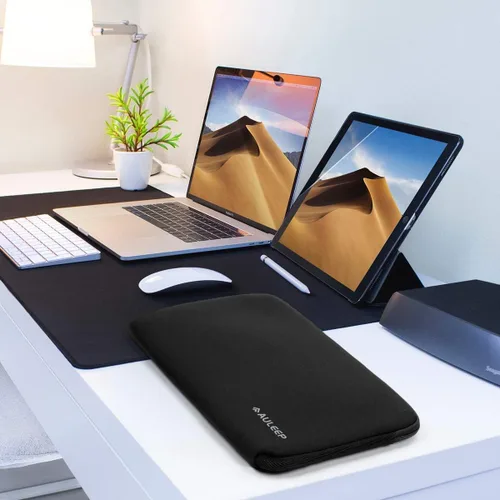 Vista 7 de AULEEP Fundas para laptop de 15 a 15.6 pulgadas, de neopreno, resistente al agua, funda delgada, bolsa de transporte duradera para computadora