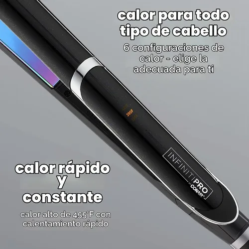 Vista 3 de INFINITIPRO DE CONAIR - Plancha para el pelo plana de titanio arcoíris, 1 pulgada
