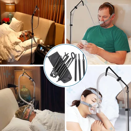 Vista 7 de LONYEON Soporte de manguera CPAP – Colgador de manguera CPAP para cama evita enredos y evita el bloqueo, mantiene la manguera de aire arriba y lejos