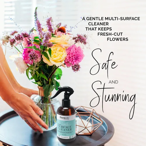 Vista 4 de Floralife Limpiador de superficies - Spray limpiador suave de múltiples superficies para jarrones y herramientas, 8 onzas Gentle Multi-Surface