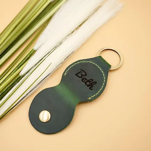 Vista 4 de Personalized Leather Guitar Pick Holder and Keychain Organizer, Customized Guitar Pick Holder, Gift for Guitarist, Guitar Pick Case