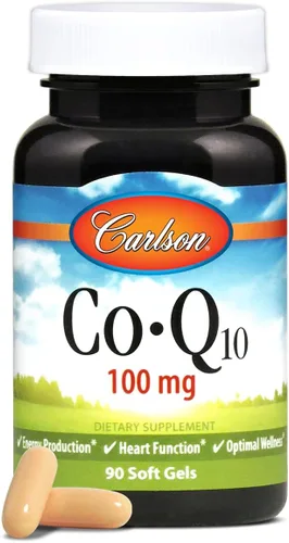Vista 4 de Carlson - Co-Q10, 100 mg, producción de energía y función cardíaca, 90 cápsulas blandas