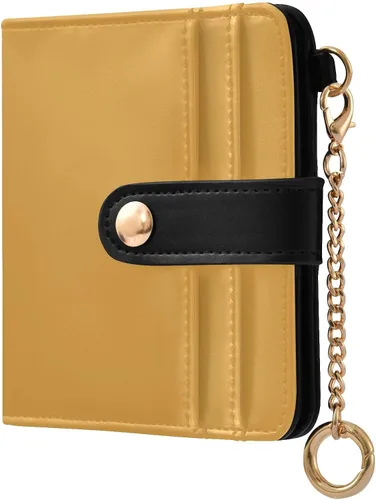 Vista 23 de Sinestour Black print Small Wallet for Women RFID Blocking Leather Bifold Small Purse with ID Window Card Holder Zipper Coin Pocket, Compact Credit