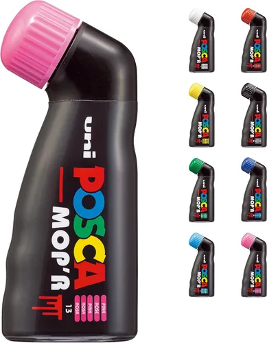 Vista 11 de Uni® POSCA MOP'R PCM-22 - Rotuladores de pintura a base de agua, punta redonda (3.0-19.0mm), colores surtidos, pack de 8 Multilcolor