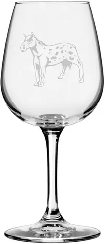 Vista 71 de Abaco Barb Body Horse - Copa de vino grabada multiusos (12.75 onzas) Unique Gifts for Horse Lovers, Personalized Wine Glasses, All-Purpose