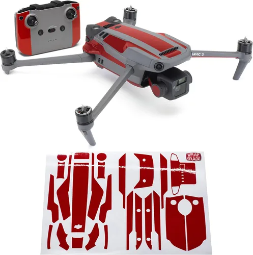 Vista 15 de WRAPGRADE Adhesivos parciales para DJI Mavic 3 / Mavic 3 Classic Accent Color (AIRFORCE SILVER)