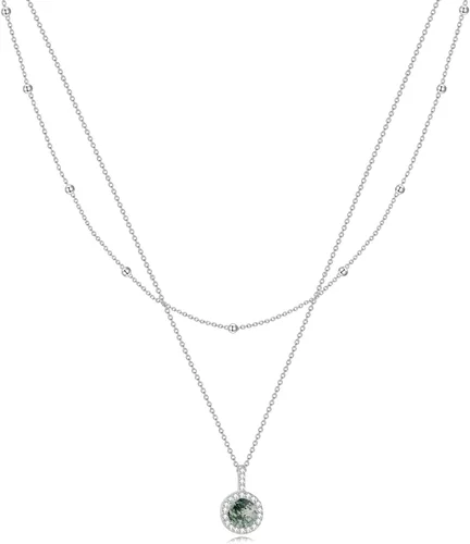 Vista 10 de MONGAS Árbol de la vida/cruz infinita/cerradura y llave/loto/hamsa/caballo/fresa/ópalo/látar/libélula/corazón/violín collar en capas de plata