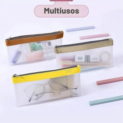 Vista 7 de Mr. Pen - Estuche transparente para lápices, paquete de 3, estuche transparente para lápices, bolsas para lápices Otoño