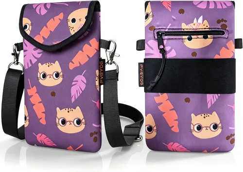 Vista 27 de Funda de neopreno para teléfono con correa cruzada y correa elástica Bear Woodland
