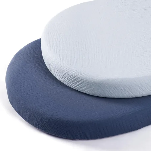 Vista 26 de lulumoon Sábanas de Moisés de Muselina para Bebé: Sábanas de Moisés de Algodón Neutras para Niños y Niñas - Ajustadas para Óvalo, Rectángulo o Reloj