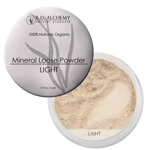Vista 4 de RD ALCHEMY - DEEP - Polvo suelto mineral 100% natural y orgánico - El mejor corrector o base ligera con cobertura edificable para un aspecto