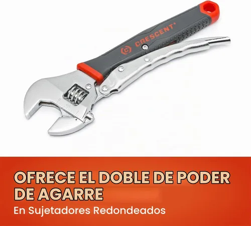 Vista 4 de Crescent Llave Ajustable de Bloqueo de Doble Material de 10" - ACL10VS