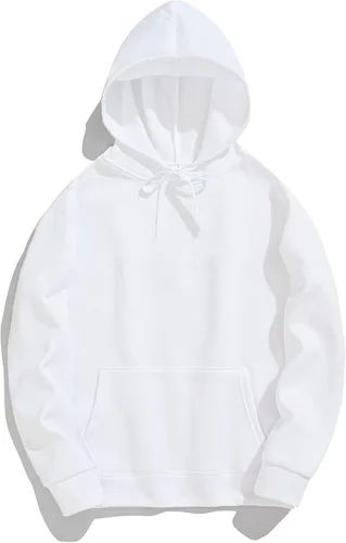 Vista 24 de Sudaderas de algodón de peso medio de manga larga con capucha, transpirable, ajuste holgado, suéter atlético