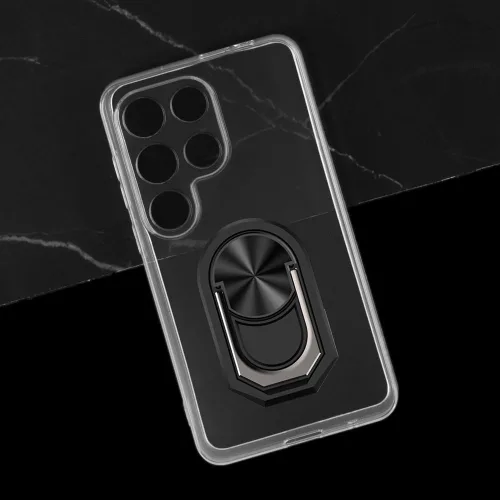 Vista 6 de Estuche y soporte de anillo para Fossibot S7 - transparente+negro Clear+BlackRing