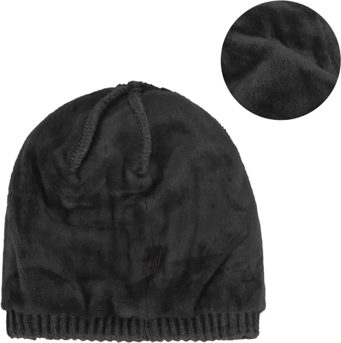 Vista 5 de Janey&Rubbins Gorro de punto diario con orejeras con forro polar y calavera