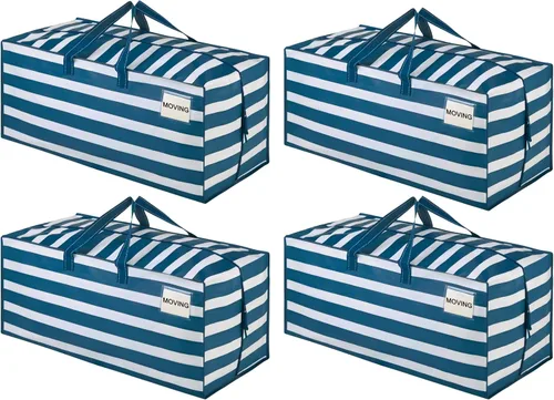 Vista 42 de VENO Paquete de 2 bolsas de mudanza, correas de mochila, mudanza, cajas de almacenamiento universitario, con tapas, resistentes, extragrandes, asas
