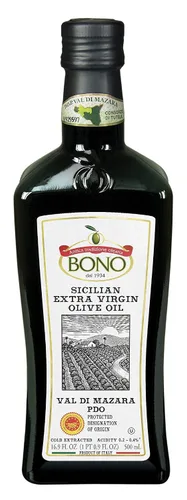 Vista 2 de BONO Aceite de oliva virgen extra siciliano Val Di Mazara certificado por DOP, paquete de 3