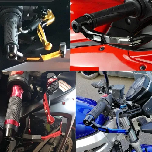 Vista 3 de Para Yamaha Xmax 300 250 400 X-MAX motocicleta CNC manillar embrague manillar protector de palanca de protección (color : negro)