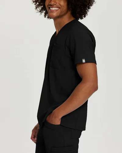 Vista 2 de Urbane Impulse 9911LKA - Camiseta de uniforme médico con cuello en V para hombre New Royal