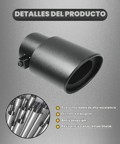 Vista 4 de AOCISKA Punta de escape universal para automóvil, de 2.5 a 3.3 pulgadas, acero inoxidable, acabado pulido, punta de corte inclinado, accesorios