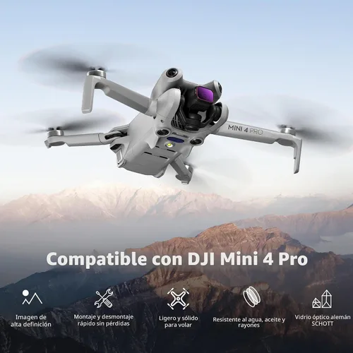 Vista 2 de STARTRC Juego de filtros ND para accesorios DJI Mini 4 Pro, paquete de 6 (ND8, ND16, ND32, ND64, ND256, CPL (versión de aluminio)