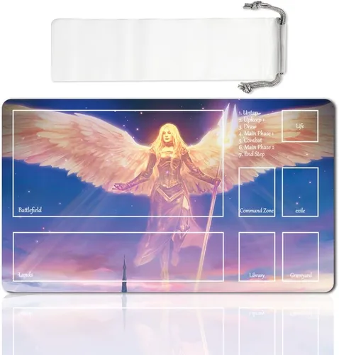 Vista 25 de Juego de mesa MTG Playmat Games Tamaño 60X35 cm CCG Compatible para TCG RPG CCG Play Mats (Ajani Steadfast-Zone)