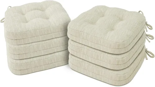 Vista 16 de Shinnwa Juego de 2 cojines para silla de comedor, cojines para silla de cocina de espuma viscoelástica de doble capa, almohadillas de asiento