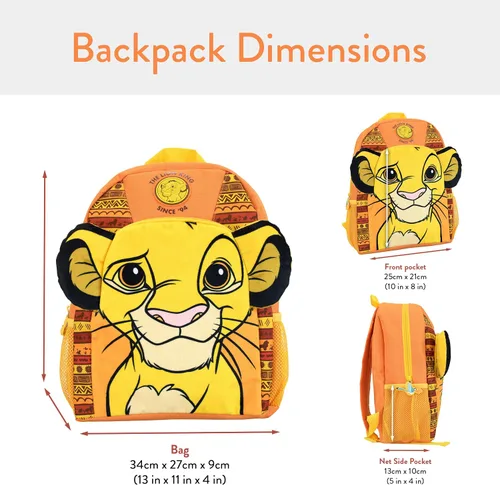 Vista 2 de Disney Mochila Lion King Mochila Simba Talla única Amarillo