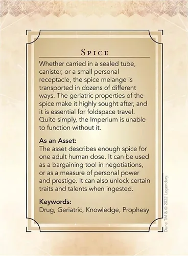 Vista 4 de Modiphius Dune: Cartas de activos – Baraja de expansión de agente – Dune Adventures in The Imperium, 56 cartas RPG expansión, paquete de accesorios
