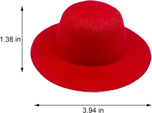 Vista 2 de 12 piezas mini sombrero de copa en miniatura formal sombreros muñeca sombrero colorido