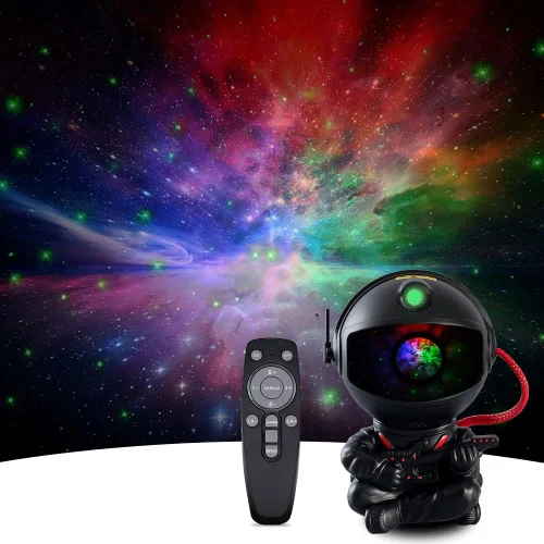 Vista 8 de Proyector de estrellas de astronauta, luz nocturna para niños, luz de proyector de nebulosa. Proyector de galaxia para dormitorio, sala