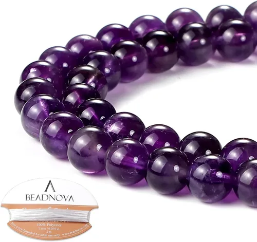 Vista 43 de Cuentas Beadnova redondas de ónix negro de 4 mm, sueltas, para hacer joyas (90-92 piezas)