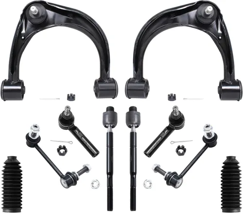 Vista 63 de Detroit Axle - Kit de suspensión delantera de 10 piezas para Jeep 2002-2004