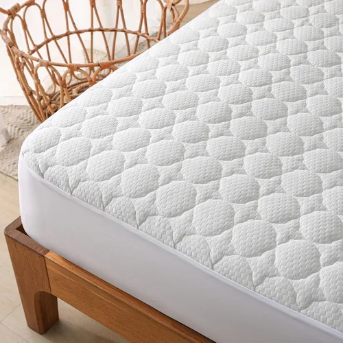 Vista 8 de Protección de colchón impermeable tamaño Twin para cama, funda de colchón acolchada con bolsillo profundo de hasta 15 pulgadas