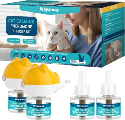 Vista 9 de Woyamay Recambios de difusor calmante para gatos, difusor calmante de feromonas para gatos para aliviar la ansiedad y el estrés, suministro de 2