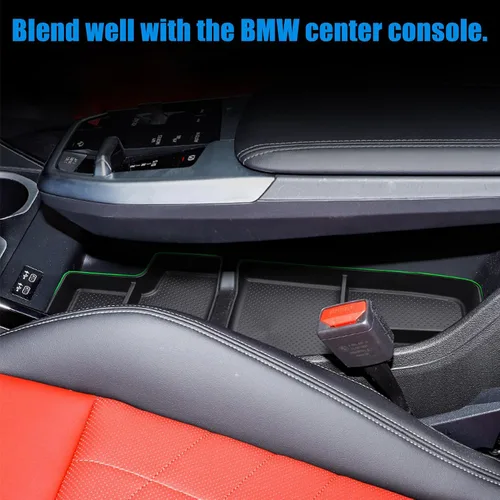 Vista 5 de Jaronx Compatible con la bandeja organizadora de consola central BMW X1 2023 2024 2025 2026 U11, 2 bandejas organizadora de consola inferior, caja