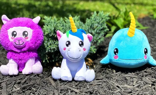 Vista 8 de Bleacher Creatures Kuricha - Peluche de 6 pulgadas con diseño de llama, suave inspirado en Chibi