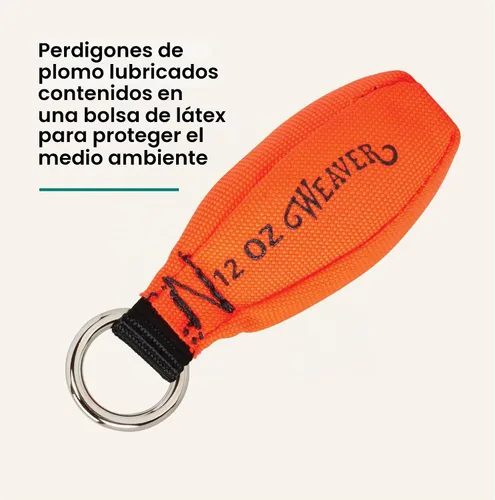 Vista 3 de Weaver Arborist Throw Weight for Tree Climbing and Rope Setup Naranja (Blaze Orange)